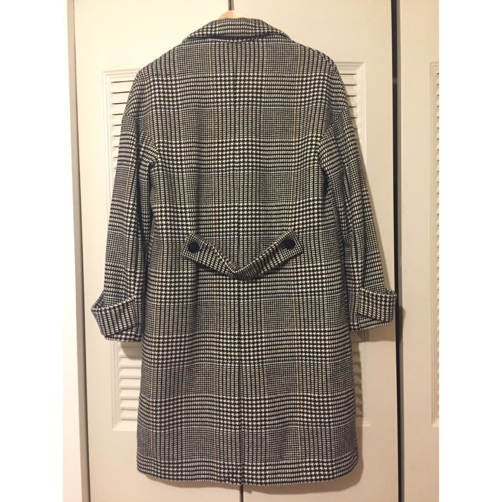 NWOT Zara Grey Tone Plaid Check Coat Size S - Picture 5 of 12